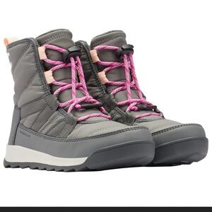 Sorel Kids Gray and Pink Snow Boots